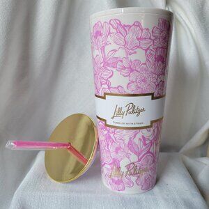 Lily Pultizer Tumbler w/Straw
